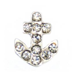 charm ancla plata con piedras