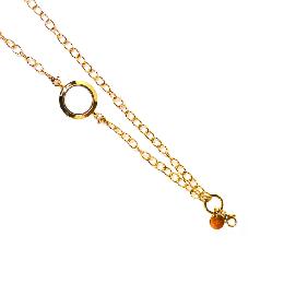 Cadena doble locket dorada lisa