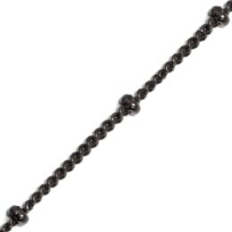 Cadena esfera chica negra 18