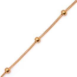 Cadena esfera grande rosa 18