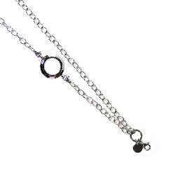 Cadena doble locket plata lisa