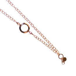 Cadena doble locket rosa lisa