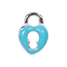 Charm candado azul aqua