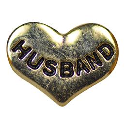 Charm corazon dorado husband