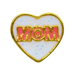 Charm corazon blanco MOM