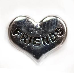 Charms corazon plata friends