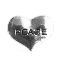 Charm corazon plata peace