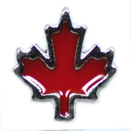 Charm hoja de maple roja