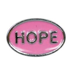 Charm hope ovalado rosa