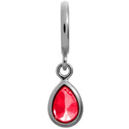 Colgante Plata con Gota Roja