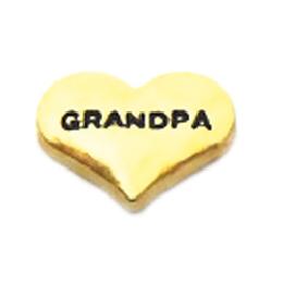 charm dorado corazon grandpa
