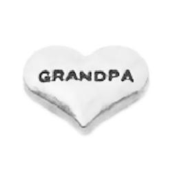 charm corazon plata grandpa