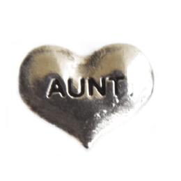 CHARM CORAZON PLATA AUNT