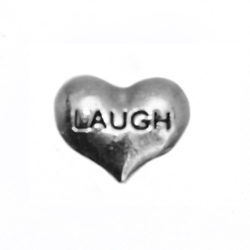 charm corazon plata laugh