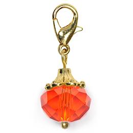 Dangle dorado piedra anaranjado