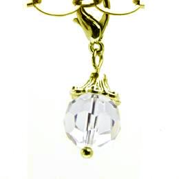 Dangle dorado piedra transparente