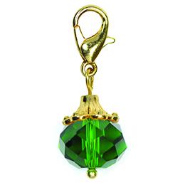 Dangle dorado verde esmeralda