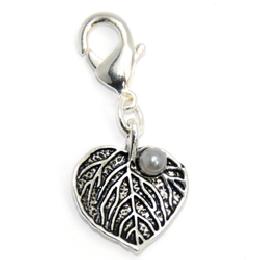 Dangle hoja con perla