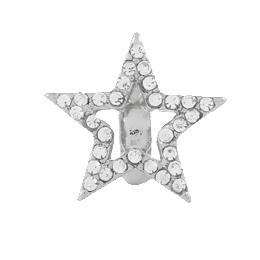 estrella con brillantes plata