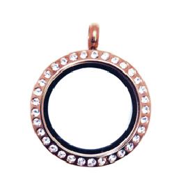 Locket chocolate mediano piedras