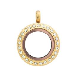 Locket dorado chico piedras