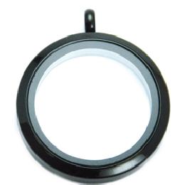 Locket negro grande liso