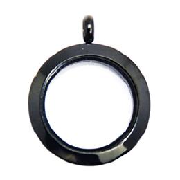 Locket negro mediano liso