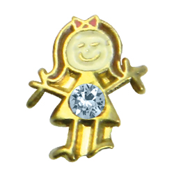 charm Niña dorada Diciembre