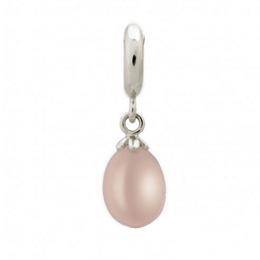 Perla violeta bisel plata