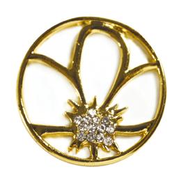 Window plate flor dorada